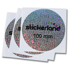 Runda metal flake klistermärken