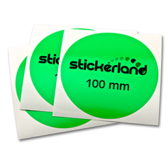 Runda neongröna klistermärken