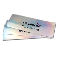 Rektangulära klistermärken, hologramtryck