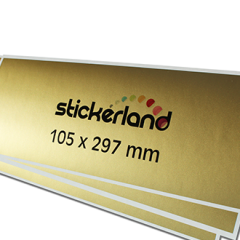 Rektangulära matt guld klistermärken