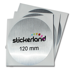 Runda aluminiumklistermärken