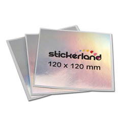 Kvadratiska klistermärken, hologramtryck