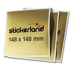 Kvadratiska matt guld klistermärken