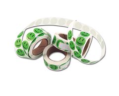 Gröna glada smiley-klistermärken 2 cm