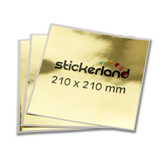 Kvadratiska guld klistermärken