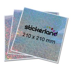 Kvadratiska metal flake klistermärken