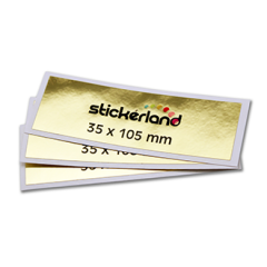 Rektangulära guld klistermärken