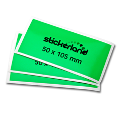 Rektangulära neongröna klistermärken