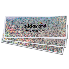 Rektangulära metal flake klistermärken