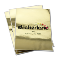 A-format guld klistermärken