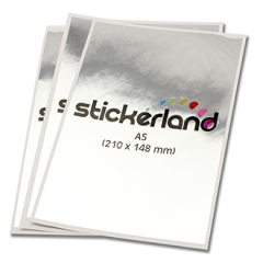 A-format silver klistermärken