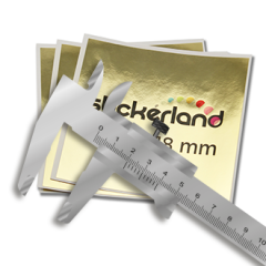 Egen storlek: Guldklistermärken