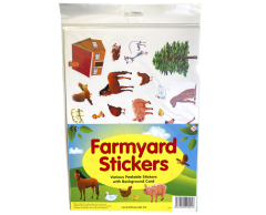 Återanvändbara bondgårdsstickers med bakgrund