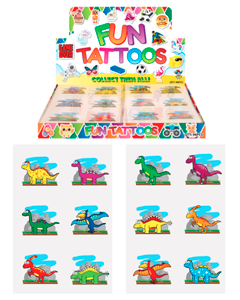 Dinosaurie tatueringar för barn 6 x 96 st.