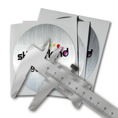 Egen storlek aluminium klistermärken