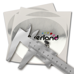 Egen storlek silver klistermärken