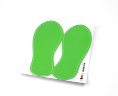Gröna fotspår för golvet 28 cm