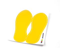 Gula fotspår till golvet 18 cm