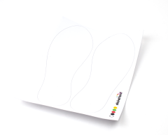 Vita fotspår till golvet 12 cm