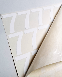 Dekalark med nummer 7 Vit