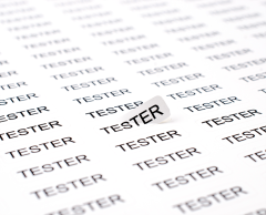 TESTER klistermärken - Vita