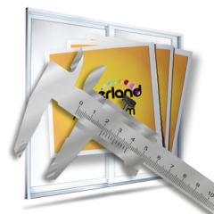 Egen storlek med lim på trycksidan klistermärke