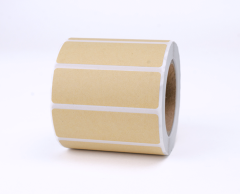 Firkantet kraft klistermærker uden tryk, 60x20mm, 500 stk.