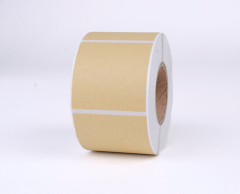 Firkantet kraft klistermærker uden tryk, 50x50mm, 500 stk.