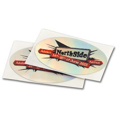 Ovala klistermärken, hologramtryck