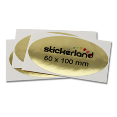 Ovala guld klistermärken