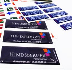 Dome klistermärken, rektangulära