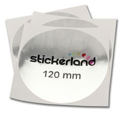 Runda silver klistermärken