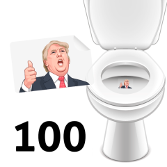 MAKE YOUR TOILET GREAT AGAIN! urinal klistermärken - 100 stycken