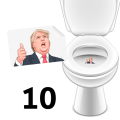 Trump urinal klistermärke 10 stycken paket